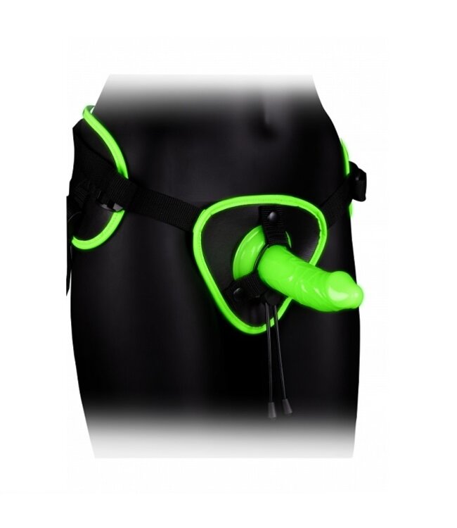 Shots America Ouch! Strap-On Harness and Dildo - Glow in the Dark
