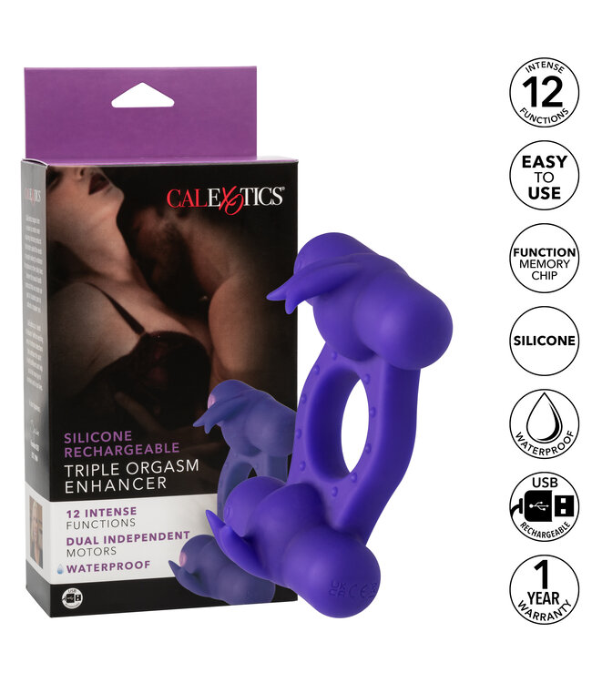 CalExotics Silicone Rechargeable Triple Orgasm Enhancer