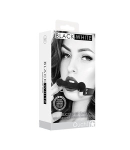 Shots America Ouch! Black & White Silicone Bit Gag