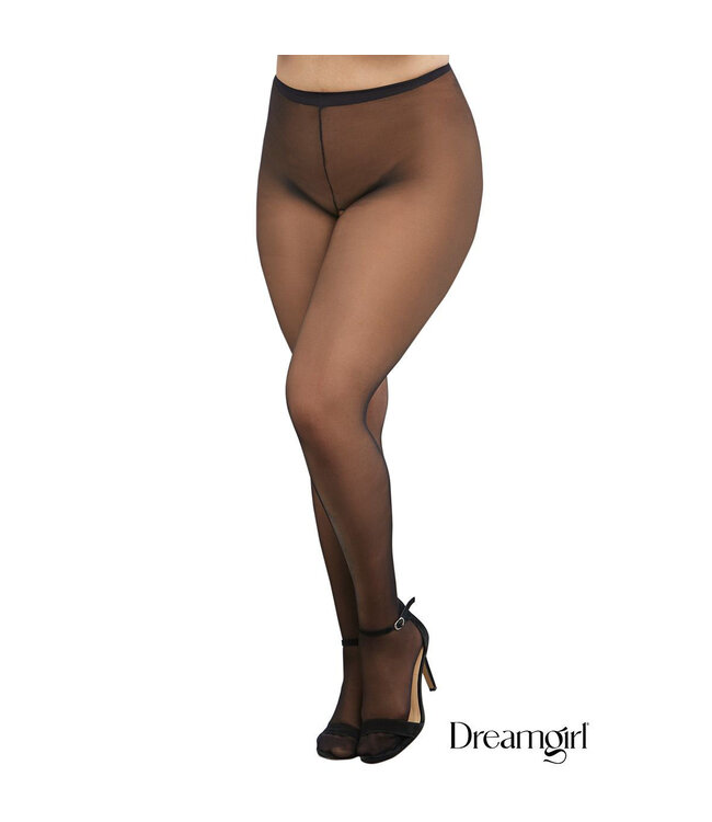 Dreamgirl Dreamgirl Sheer Open Crotch Pantyhose OSX