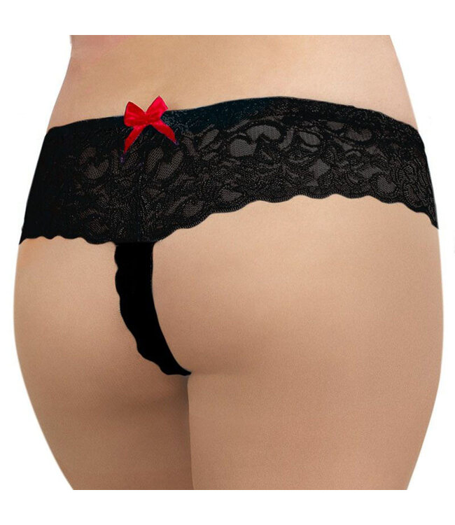 Dreamgirl Dreamgirl Stretch Lace Crotchless Boyshort Queen