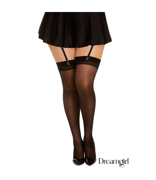Dreamgirl Dreamgirl Moulin Sheer Stocking with Back Seam OSX