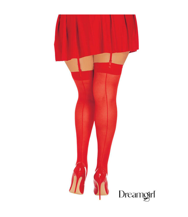 Dreamgirl Dreamgirl Moulin Sheer Stocking with Back Seam OSX