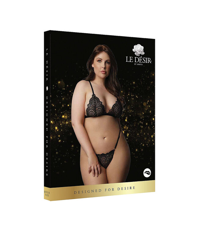 LE DÉSIR by Shots America Le Désir Magic Lace Velvet Lingerie Set