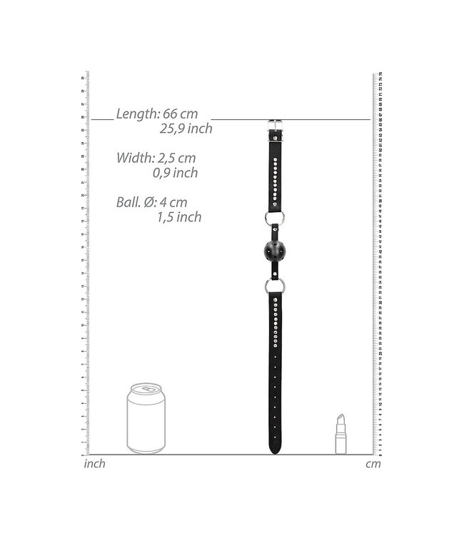 Shots America Ouch! Diamond Studded Breathable Ball Gag