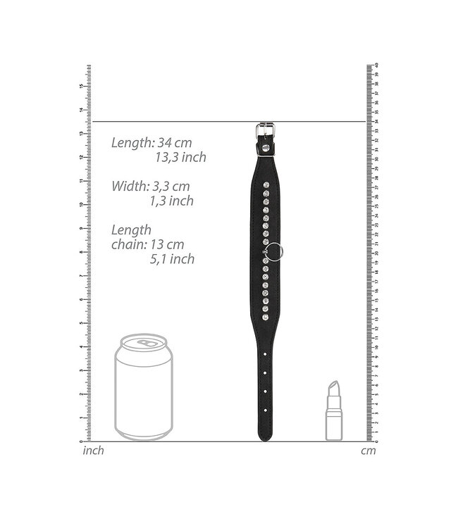 Shots America Ouch! Diamond Studded Ankle Cuffs