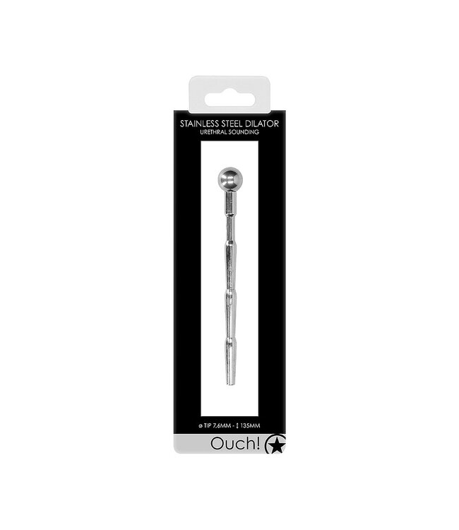 Shots America Ouch! Urethral Sounding - Stainless Steel Dilator - 7.6mm