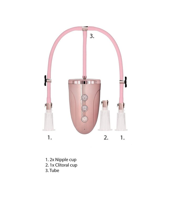 Shots America Pumped Automatic Rechargeable Clitoral & Nipple Pump Set - Large