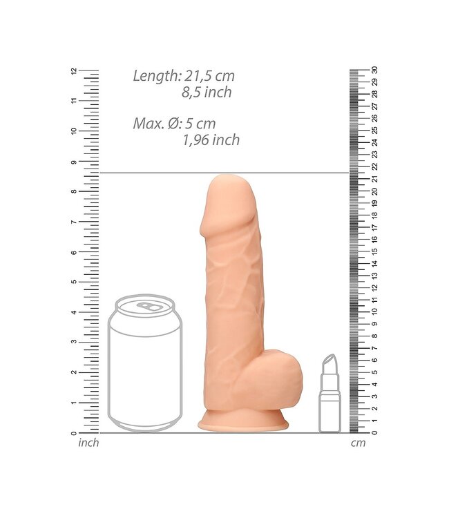 Shots America RealRock Ultra 8.5" Silicone Dildo with Balls