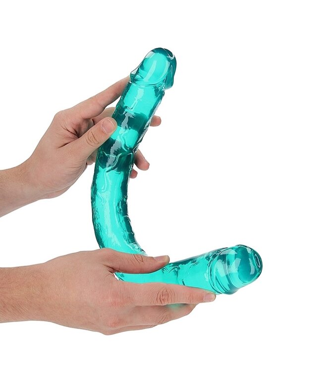 Shots America RealRock Crystal Clear 18" Realistic Double Dildo