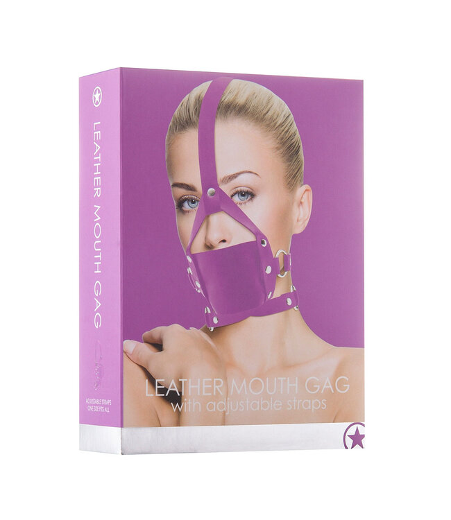 Shots America Ouch! Leather Mouth Gag with Adjustable Straps