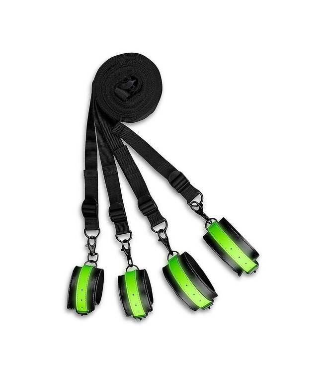 Shots America Ouch! Glow in the Dark Bed Bindings Restraint Kit