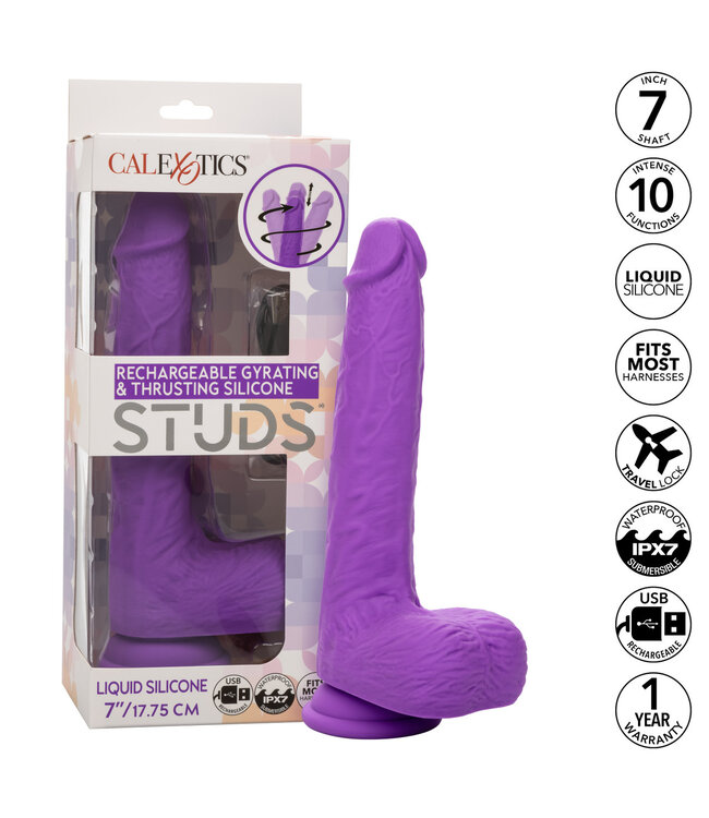 CalExotics Rechargeable Gyrating & Thrusting Silicone Studs