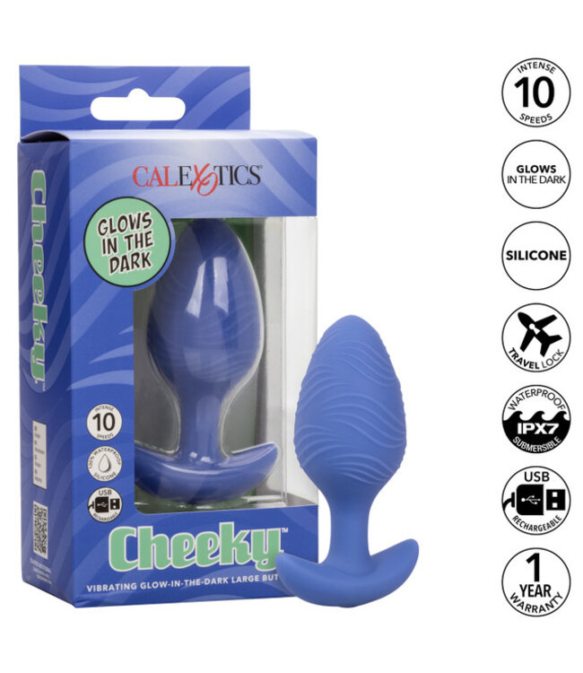 CalExotics Cheeky™ Vibrating Glow-In-The-Dark Large Butt Plug
