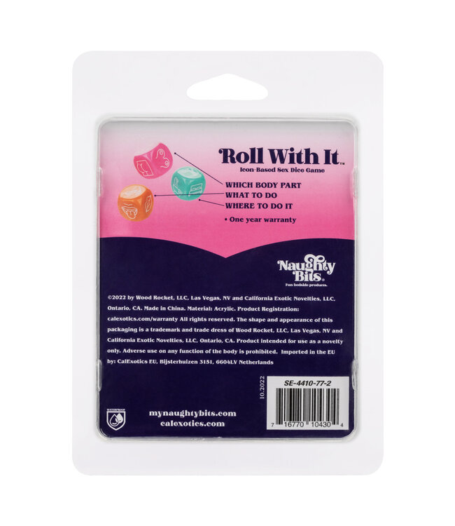 CalExotics Naughty Bits® Roll With It™  Icon-Based Sex Dice Game