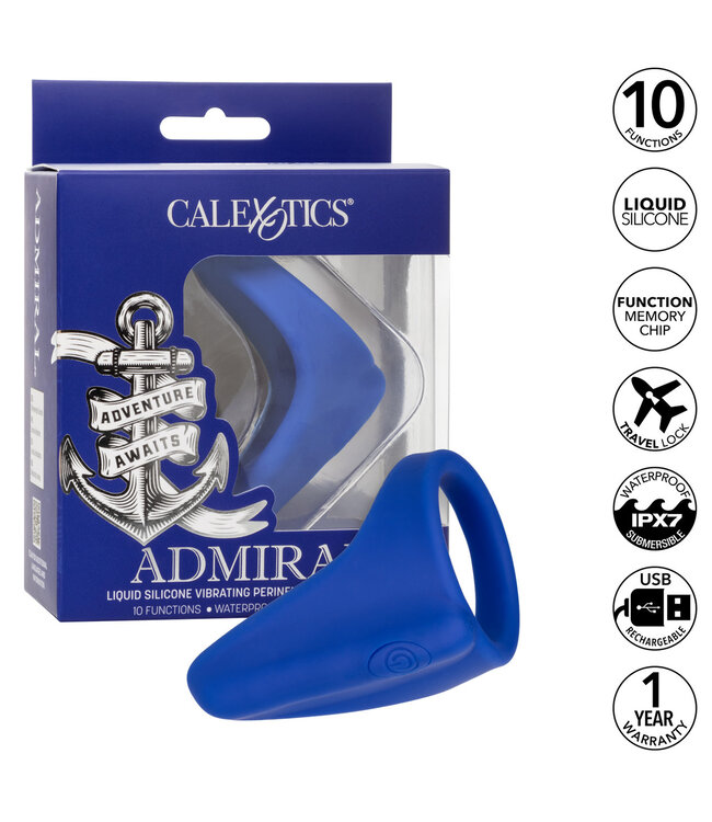 CalExotics Admiral® Liquid Silicone Vibrating Perineum Massager & Ring