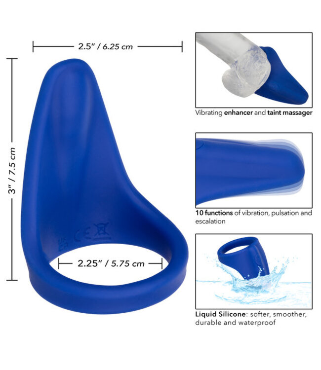 CalExotics Admiral® Liquid Silicone Vibrating Perineum Massager & Ring