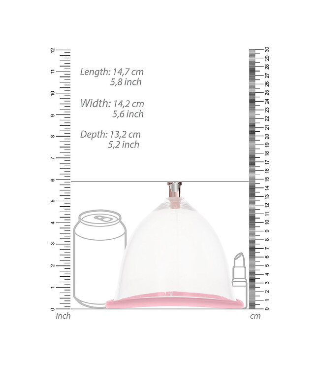 Shots America Pumped Rose Gold Automatic Rechargeable Breast Pump Set - Large