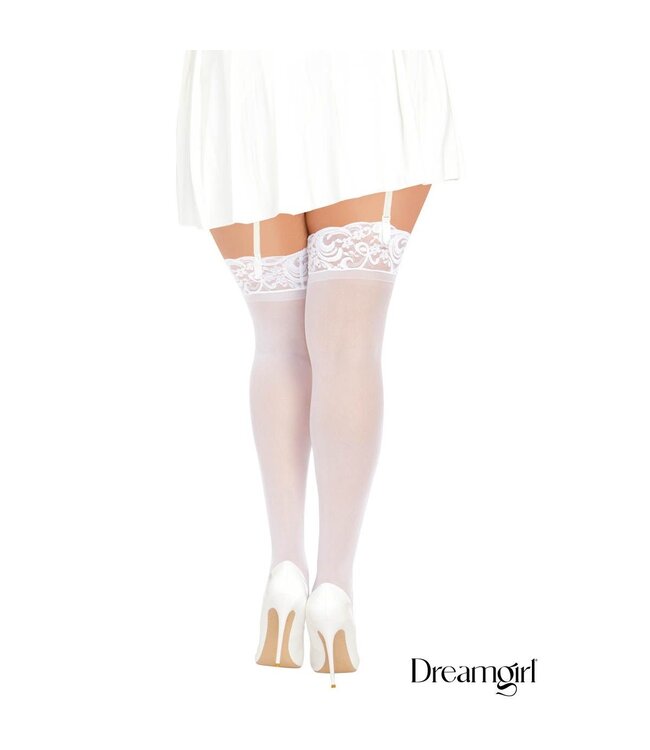 Dreamgirl Dreamgirl Ambrose Sheer Thigh High with Lace Top OSX