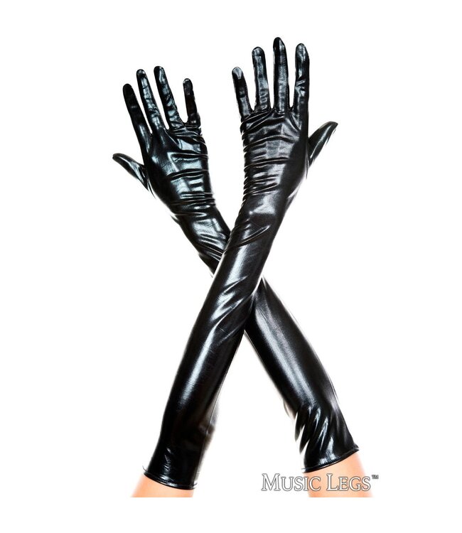 Music Legs Music Legs Extra Long Metallic Gloves