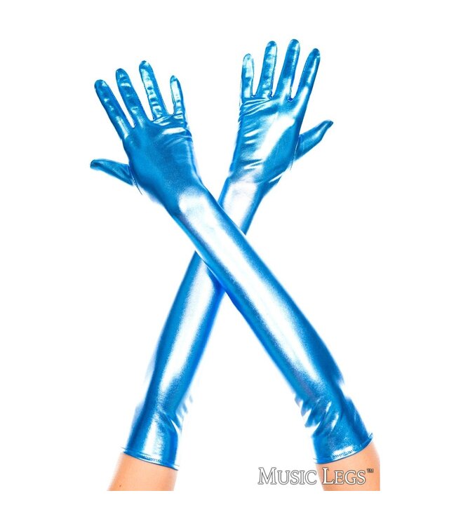 Music Legs Music Legs Extra Long Metallic Gloves