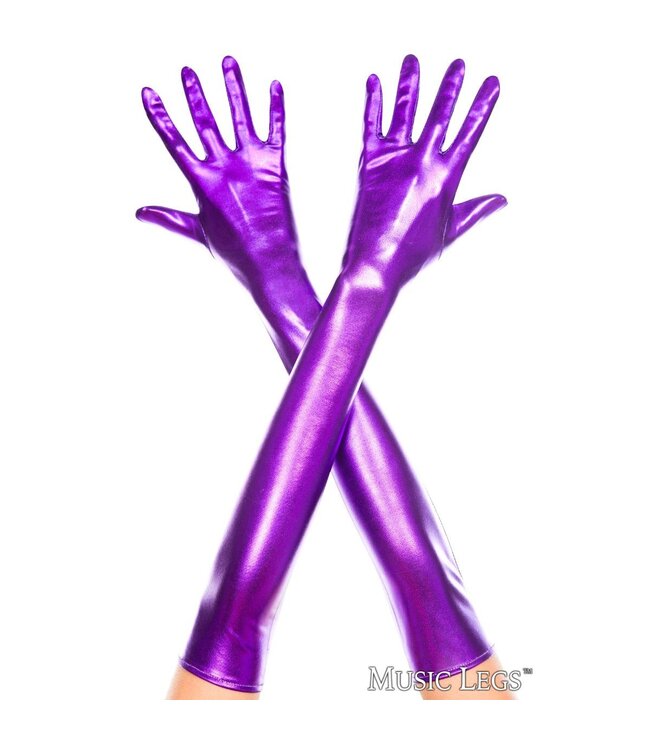 Music Legs Music Legs Extra Long Metallic Gloves