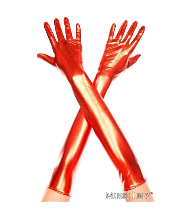 Music Legs Music Legs Extra Long Metallic Gloves