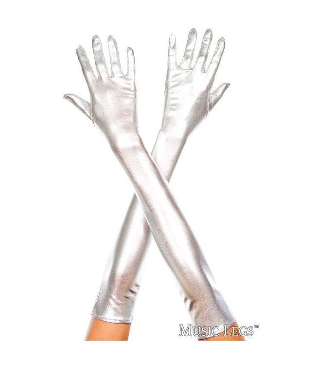 Music Legs Music Legs Extra Long Metallic Gloves
