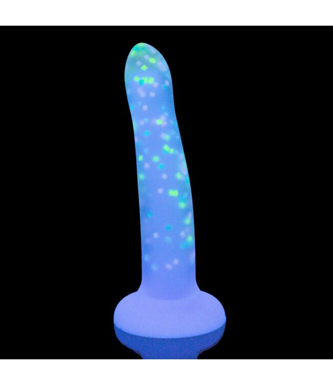 Rave by Addiction 8" Bendable Glow in the Dark Confetti Dildo