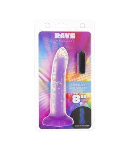 8" Bendable Glow in the Dark Confetti Dildo