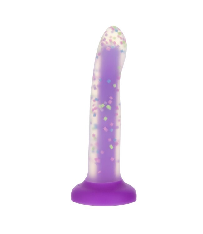 Rave by Addiction 8" Bendable Glow in the Dark Confetti Dildo