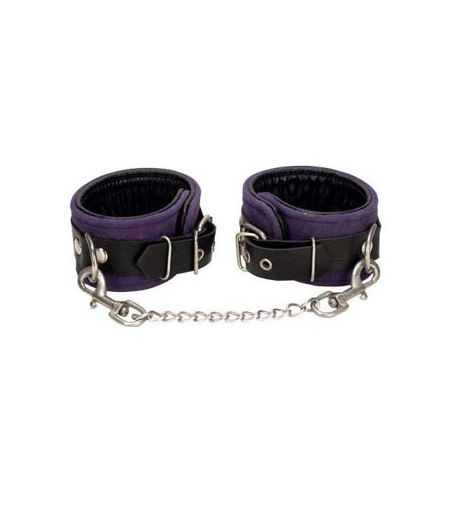 Punishment Purple Suede Bondage Ankle Cuffs