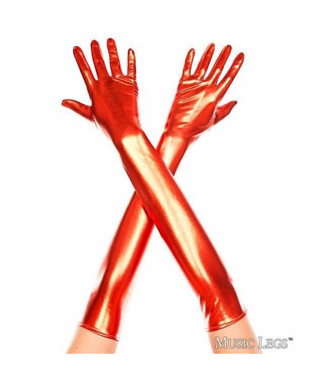 Music Legs Music Legs Extra Long Metallic Gloves