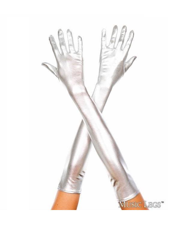 Music Legs Music Legs Extra Long Metallic Gloves