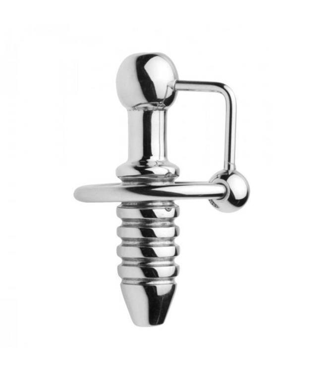 XL Ribbed Urethral Sound with Hollow Core