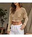 Milio Milano Drop Stitch Knit Crop Sweater