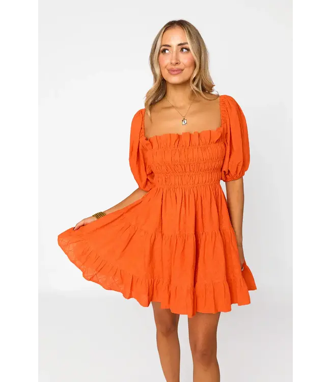Buddy Love Spencer Puff Sleeve Mini Dress