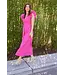 Sail to Sable Watermelon V-Neck Flutter Sleeve Maxi