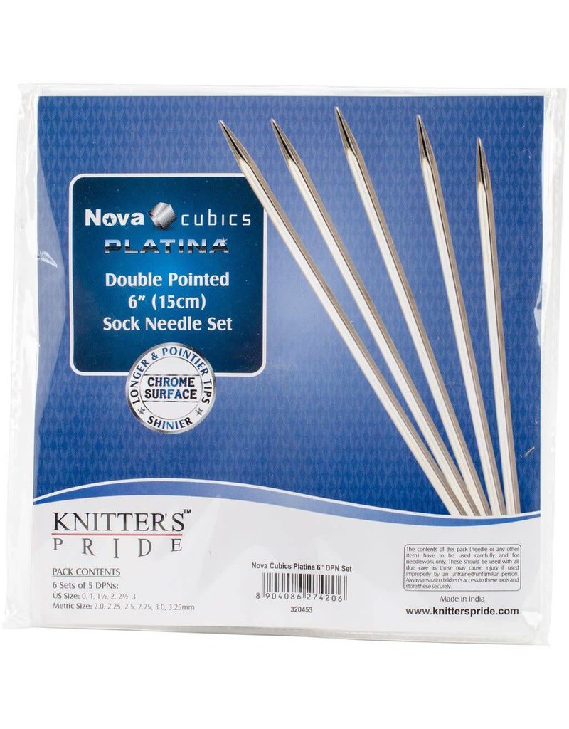 Knitters Pride KP Nova Cubics Double Point 6" (15cm) - Set of 6 (320453)