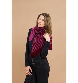 Master Knit Striped Wrap Scarf, Mar by Master Knit