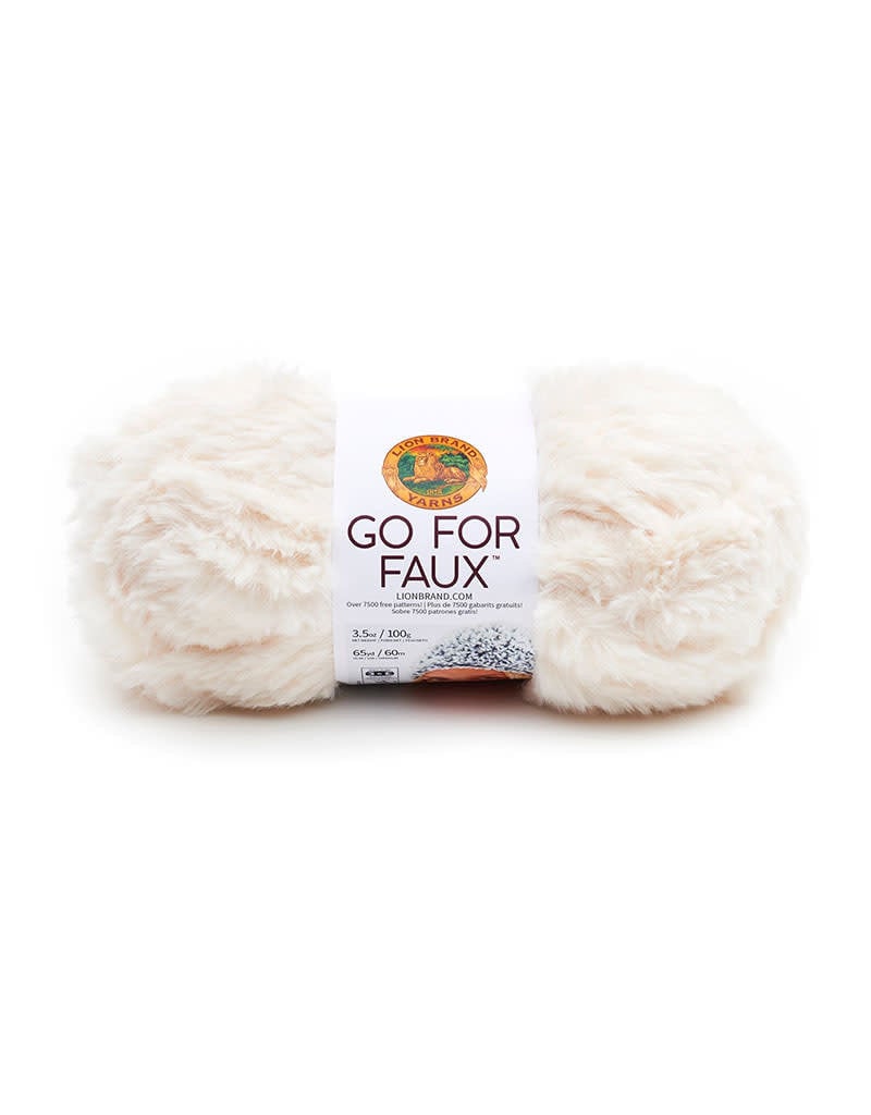 Crochet Faux Fur Pom Pom with Lion Brand Go For Faux Yarn - Left