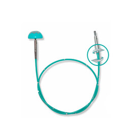 Knitters Pride KP Mindful Teal Swivel cord - 14" (35 cm to make 60 cm / 24" ) 800603