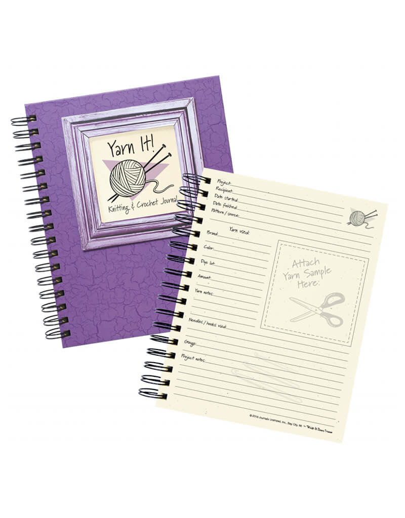 Journals Unlimited JU Yarn It! Knitting & Crochet Journal - Eggplant