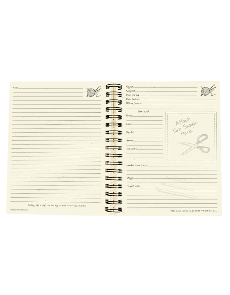 Journals Unlimited JU Yarn It! Knitting & Crochet Journal - Eggplant