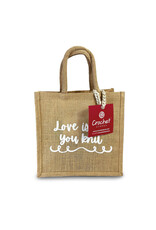 CR JUTE BAG LOVE IS ALL YOU KNIT 30X30