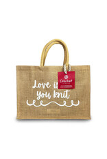 CR JUTE BAG LOVE IS ALL YOU KNIT 47X33