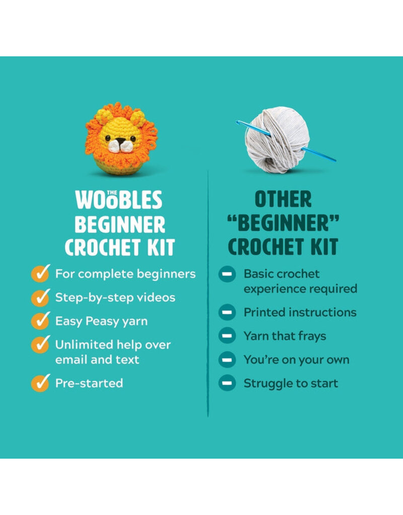 Woobles Crochet Kit Rainbow Billy the Unicorn
