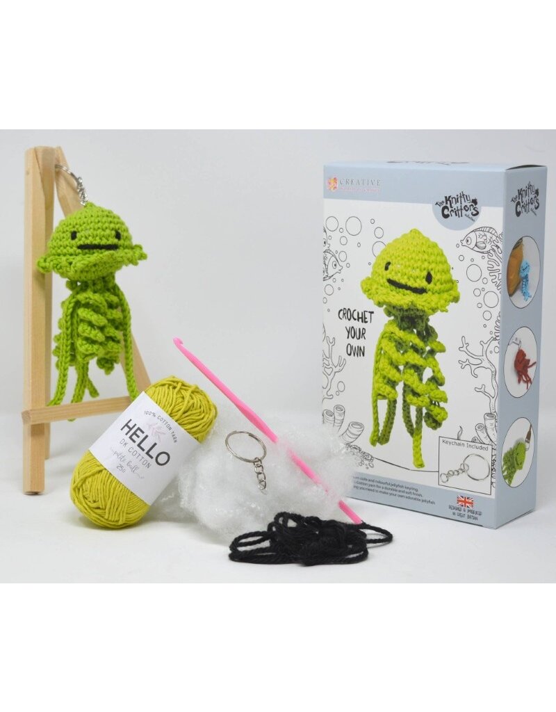 Knitty Critters Knitty Critters - Jellyfish Keychain Crochet Kit