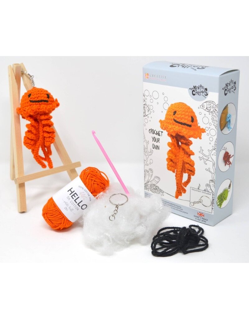 Knitty Critters Knitty Critters - Jellyfish Keychain Crochet Kit