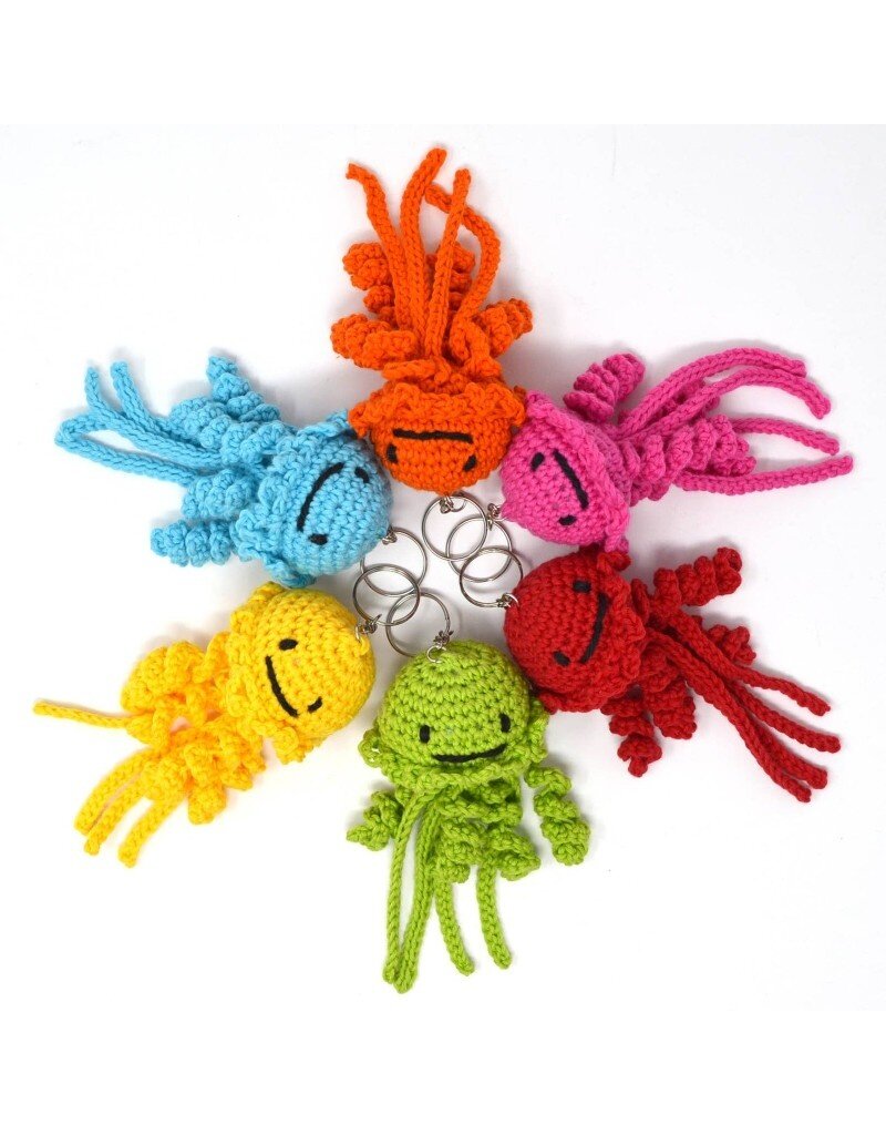 Knitty Critters Knitty Critters - Jellyfish Keychain Crochet Kit